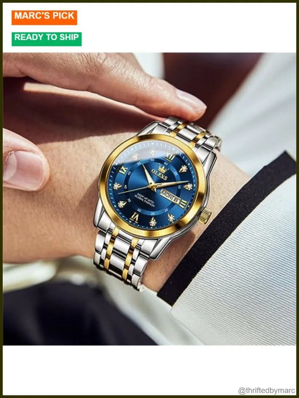 Classic Silver Stainless Steel Roman Numerals Watch - Quartz Movement
